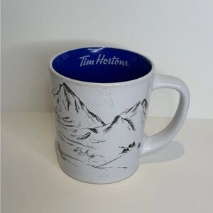 Tim Hortons Skiing Coffee Mug Limited Edition Ski Blue Interior 2018